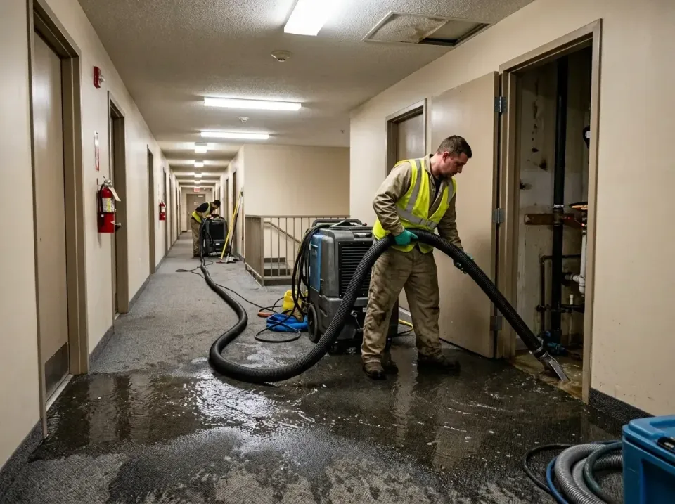 multi-unit-apartment-hallway-f-005 — frequently asked questions, Emergency Burst Pipe Water Extraction & Removal in Walkerto…